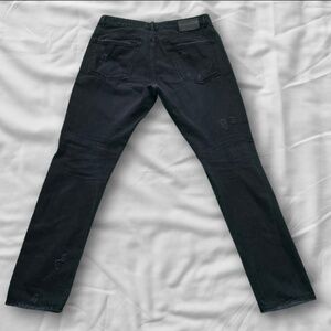 DL1961 Cooper Relaxed Skinny Jeans Black Distressed Men’s 31x32